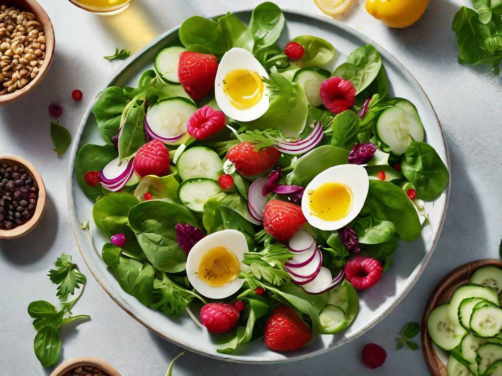 Przepisy na wiosenną sałatkę z brzoskwiniami