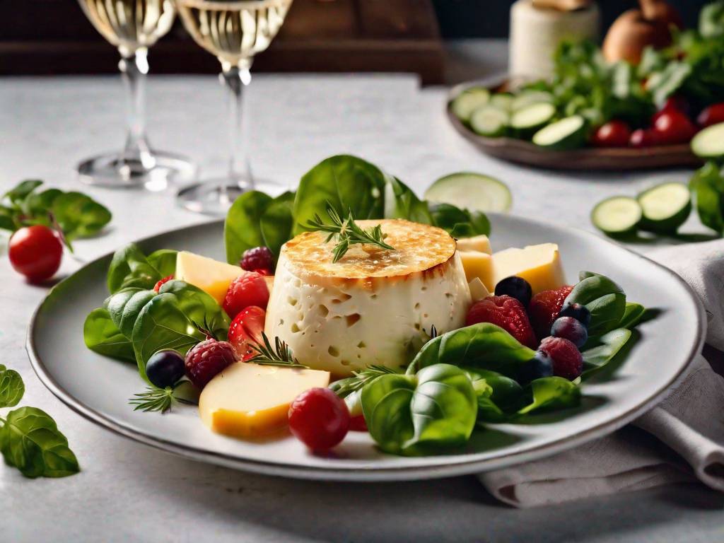 przepis na pyszna mieszanke salat z pieczonym serem